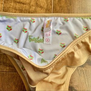 Gold Fruita Latina Y2K bathing suit bottoms